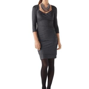 White House Black Market Charcoal Fitted Dress